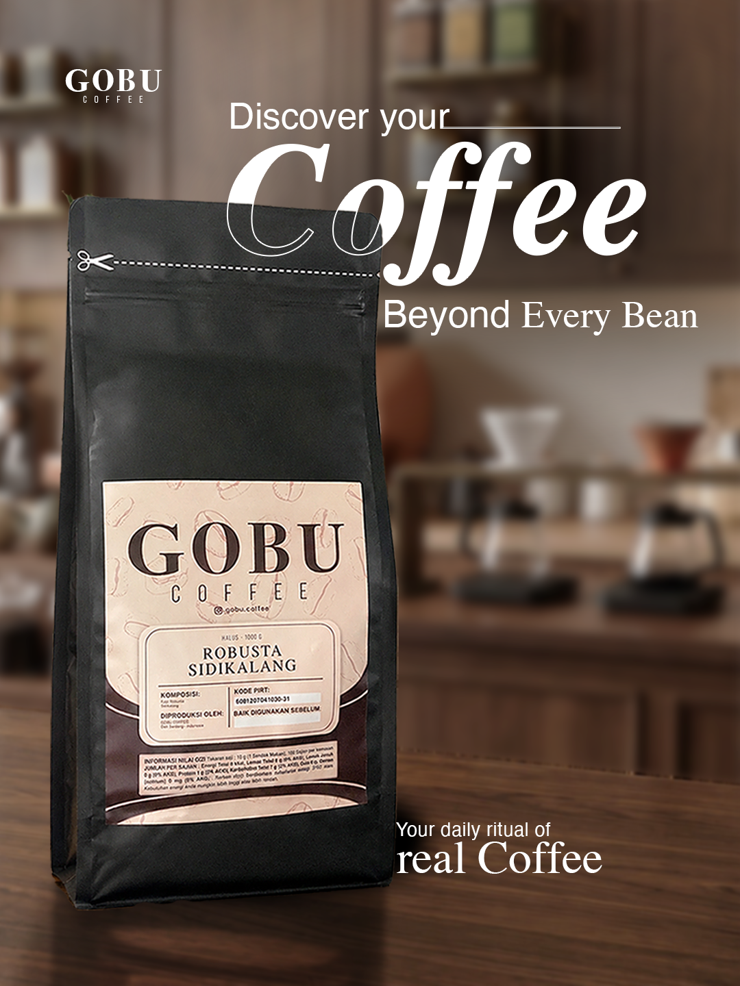 GOBU Coffee 1kg campaign poster